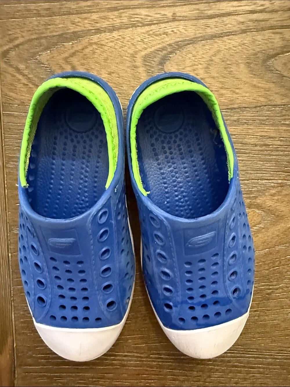 Skechers Blue Slip-On Water Shoes with Lime Size 11T